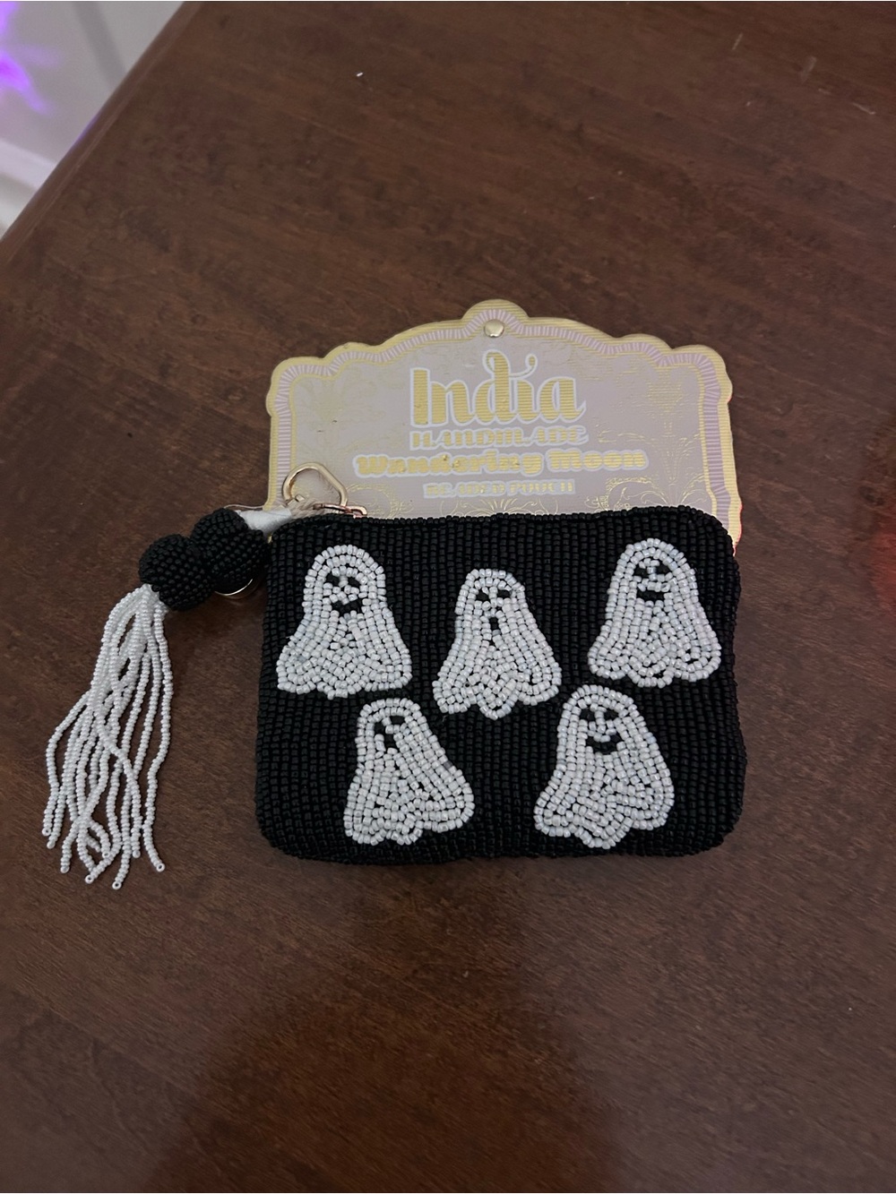 Wandering Moon Handmade Beaded Ghost Pouch